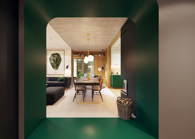 Tạo điểm nhấn ấn tượng cho ngôi nhà với màu xanh lá cây - Ảnh 6.