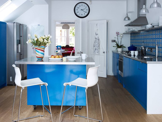 Ngắm phòng bếp được thiết kế lung linh với màu xanh dương - Ảnh 10.
